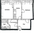 Grundriss - Ruhige Wohnung in Dresden Löbtau
